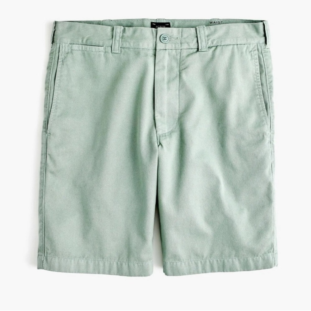 J. Crew Green Stanton Cotton Shorts 35W